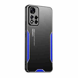 For Xiaomi Redmi Note 11 Pro 5G Blade Series TPU Hybrid Metal Phone Case(Blue)