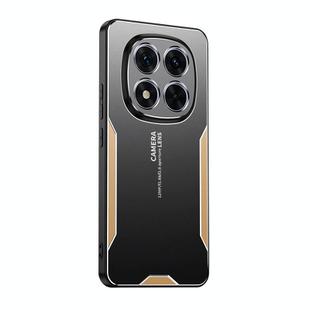 For Redmi Note 14 Pro 4G Global Blade Series TPU Hybrid Metal Phone Case(Gold)