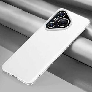 For Huawei P70 Plain-leather All-inclusive Shockproof Phone Case(White)