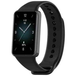 For Honor Band 9 Solid Color TPU Watch Band(Black)
