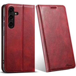 For Samsung Galaxy S24+ 5G Suteni J02 Oil Wax Wallet Leather Phone Case(Red)