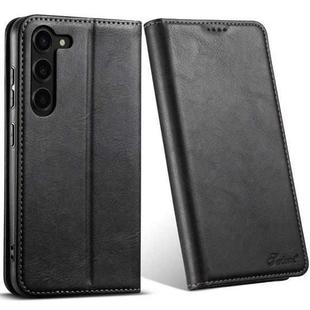 For Samsung Galaxy S22 5G Suteni J02 Oil Wax Wallet Leather Phone Case(Black)