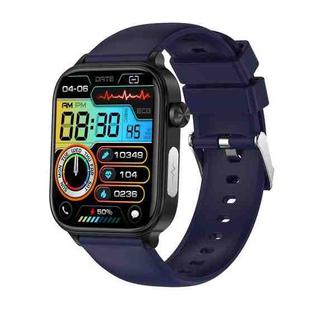 ET570 1.96 inch Color Screen Smart Watch Silicone Strap, Support Bluetooth Call / ECG(Blue)