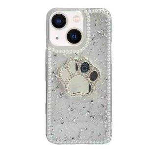 For iPhone 14 Plus Cat Claw Mirror TPU Phone Case(Silver)