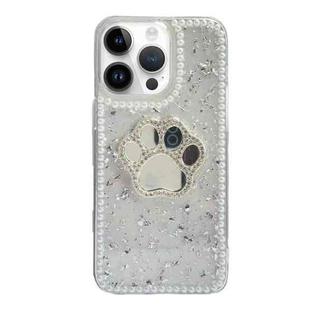 For iPhone 14 Pro Cat Claw Mirror TPU Phone Case(Silver)