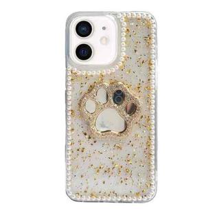 For iPhone 12 mini / 13 mini Cat Claw Mirror TPU Phone Case(Gold)