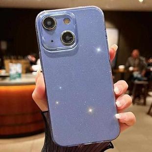 For iPhone 14 Plus Jelly Glitter Solid Color TPU Phone Case(Blue)