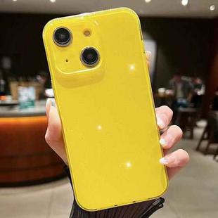 For iPhone 14 Plus Jelly Glitter Solid Color TPU Phone Case(Yellow)