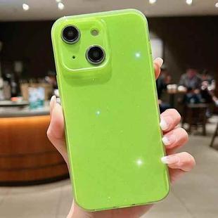 For iPhone 15 Plus Jelly Glitter Solid Color TPU Phone Case(Fluorescent Green)