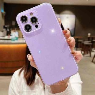 For iPhone 16 Pro Max Jelly Glitter Solid Color TPU Phone Case(Purple)