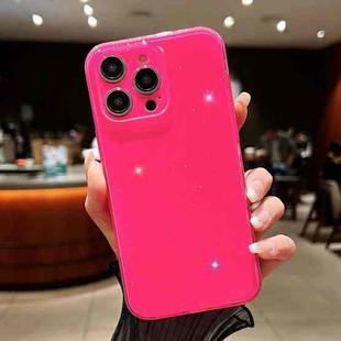 For iPhone 16 Pro Jelly Glitter Solid Color TPU Phone Case(Rose Red)