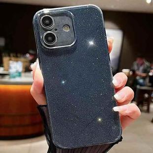 For iPhone 16 Plus Jelly Glitter Solid Color TPU Phone Case(Black)