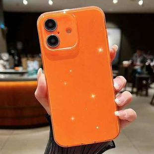 For iPhone 16 Plus Jelly Glitter Solid Color TPU Phone Case(Orange)