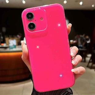 For iPhone 16 Plus Jelly Glitter Solid Color TPU Phone Case(Rose Red)