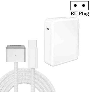 EU Plug 140W USB-C PD Power Adapter with Type-C to Magsafe3 Magnetic Charging Cable, Length: 2 m