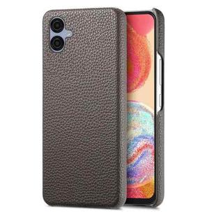 For Samsung Galaxy A04e Litchi Oil Edge Leather Back Phone Case(Grey)