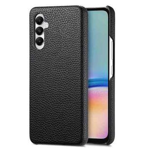 For Samsung Galaxy A05s Litchi Oil Edge Leather Back Phone Case(Black)