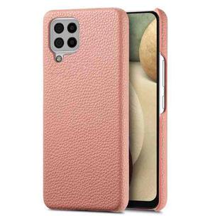 For Samsung Galaxy A12 5G Litchi Oil Edge Leather Back Phone Case(Pink)