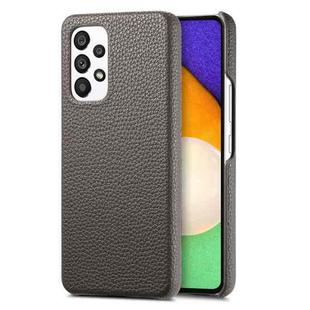 For Samsung Galaxy A52 5G Litchi Oil Edge Leather Back Phone Case(Grey)