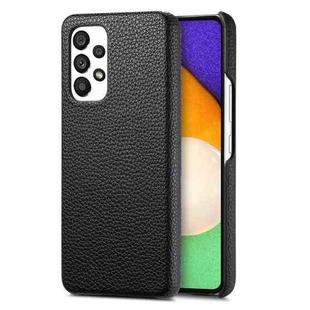 For Samsung Galaxy A52 5G Litchi Oil Edge Leather Back Phone Case(Black)
