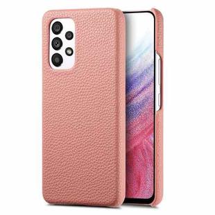 For Samsung Galaxy A53 5G Litchi Oil Edge Leather Back Phone Case(Pink)