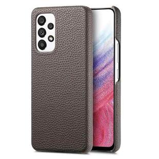 For Samsung Galaxy A53 5G Litchi Oil Edge Leather Back Phone Case(Grey)