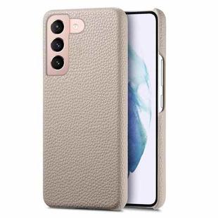 For Samsung Galaxy S21+ 5G Litchi Oil Edge Leather Back Phone Case(Khaki)