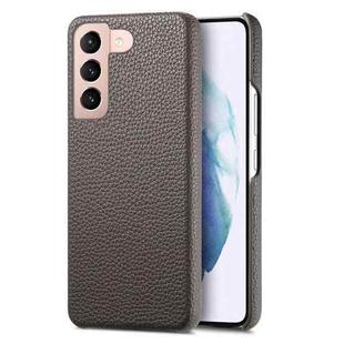 For Samsung Galaxy S21 5G Litchi Oil Edge Leather Back Phone Case(Grey)