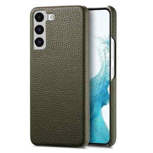 For Samsung Galaxy S22+ 5G Litchi Oil Edge Leather Back Phone Case(Green)