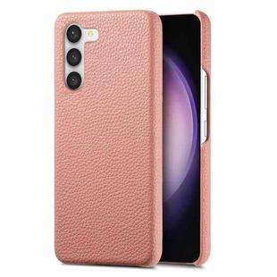 For Samsung Galaxy S23+ 5G Litchi Oil Edge Leather Back Phone Case(Pink)