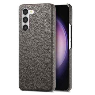 For Samsung Galaxy S23+ 5G Litchi Oil Edge Leather Back Phone Case(Grey)