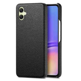 For Samsung Galaxy A05 Litchi Oil Edge Leather Back Phone Case(Black)