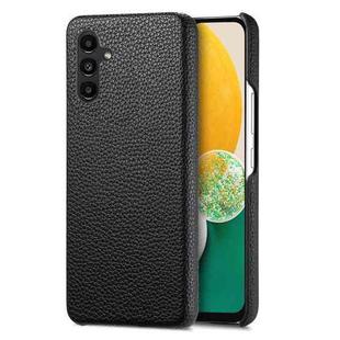 For Samsung Galaxy A13 5G Litchi Oil Edge Leather Back Phone Case(Black)