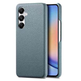 For Samsung Galaxy A35 Litchi Oil Edge Leather Back Phone Case(Blue)