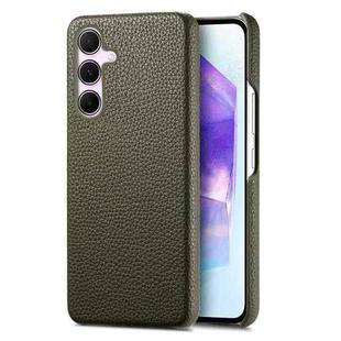 For Samsung Galaxy A55 5G Litchi Oil Edge Leather Back Phone Case(Green)