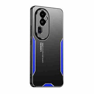 For OPPO Reno10 Pro+ Blade Series TPU Hybrid Metal Phone Case(Blue)