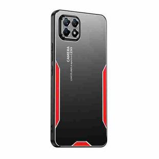 For OPPO Reno4 SE Blade Series TPU Hybrid Metal Phone Case(Red)