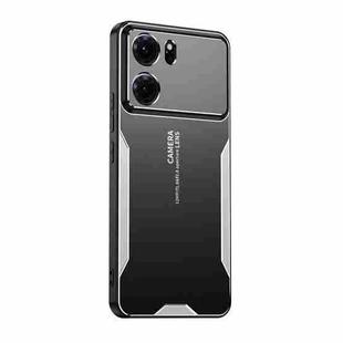 For OPPO Reno4 Blade Series TPU Hybrid Metal Phone Case(Silver)