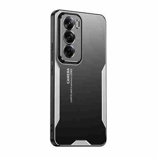 For OPPO Reno12 Pro Global Blade Series TPU Hybrid Metal Phone Case(Silver)