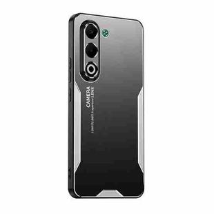 For OPPO A5 5G Global Blade Series TPU Hybrid Metal Phone Case(Silver)