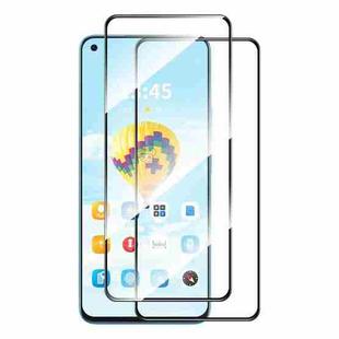 For OPPO A96 4G 2pcs ENKAY Full Glue High Aluminum-silicon Tempered Glass Film