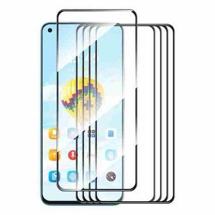 For OPPO K10 4G 5pcs ENKAY Full Glue High Aluminum-silicon Tempered Glass Film