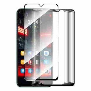 For OPPO A1x 10pcs ENKAY Full Glue High Aluminum-silicon Tempered Glass Film
