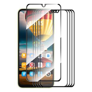 For vivo V25 5pcs ENKAY Full Glue High Aluminum-silicon Tempered Glass Film