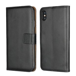 Leather Horizontal Flip Holster for iIPhone XS Max ,with Magnetic Clasp and Bracket and Card Slot and Wallet(Black)