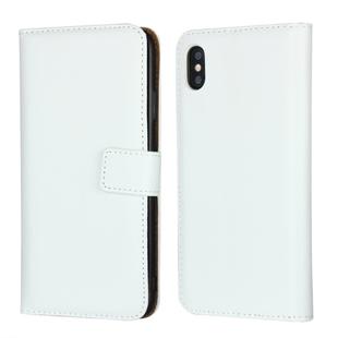 Leather Horizontal Flip Holster for iIPhone XS Max ,with Magnetic Clasp and Bracket and Card Slot and Wallet(White)