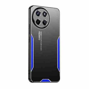 For Realme 11 4G Global Blade Series TPU Hybrid Metal Phone Case(Blue)
