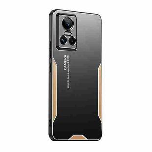 For Realme GT Neo3 Blade Series TPU Hybrid Metal Phone Case(Gold)