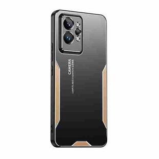 For Realme GT2 Pro Blade Series TPU Hybrid Metal Phone Case(Gold)