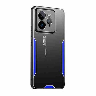 For  Realme GT7 Pro Blade Series TPU Hybrid Metal Phone Case(Blue)